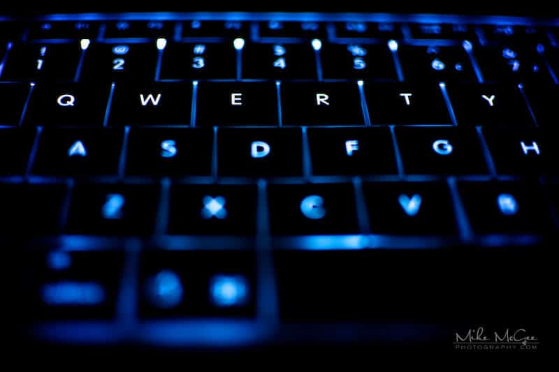 Macbook Pro Illuminated QWERTY keyboard