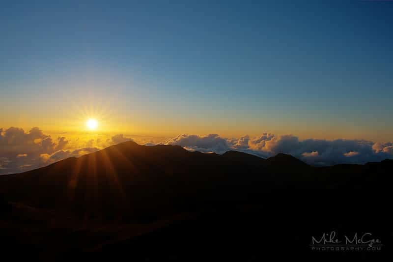 Sunrise from Haleakala mountain in Maui, Hawaii