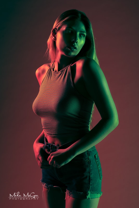 Madeline Skinner Colored Gels Lighting Portrait