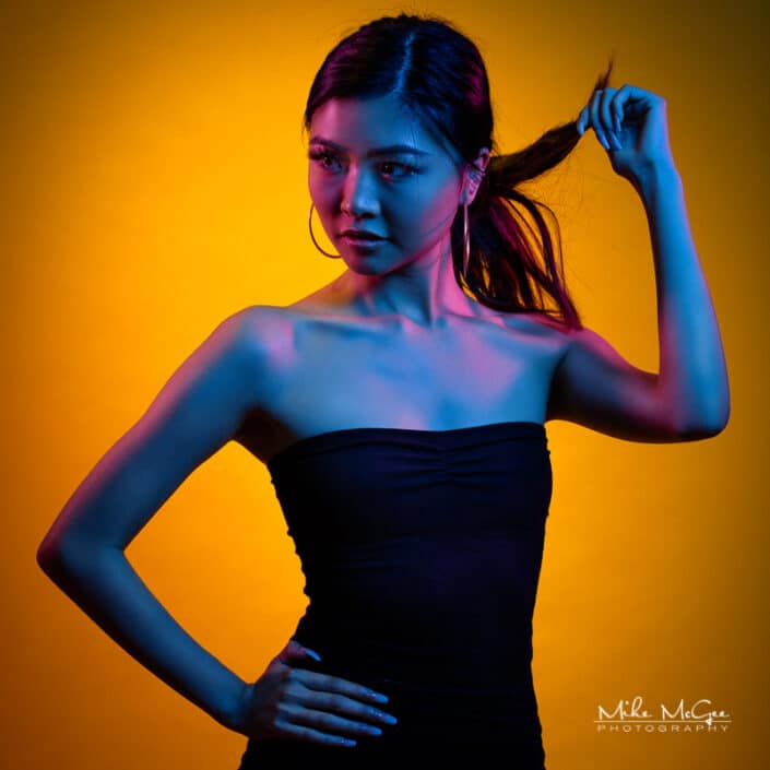 Nancy hypercolor colored gel artistic creative portrait photographer san francisco bay area