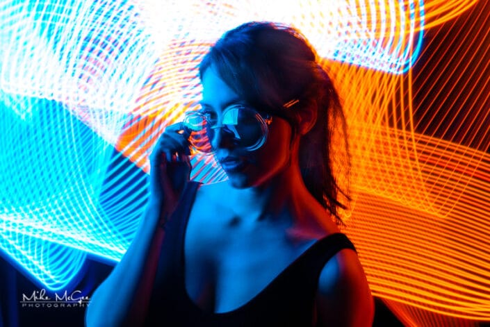 Karina hypercolor colored gel artistic creative light painting long exposure portrait photographer san francisco bay area