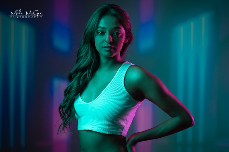 Hypercolor colored gel artistic cinematic light video projector creative portrait photographer san francisco bay area Spotify album cover