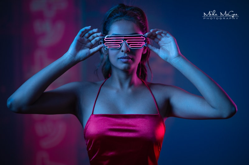 Hypercolor colored gel artistic cinematic light video projector creative portrait photographer san francisco bay area Spotify album cover