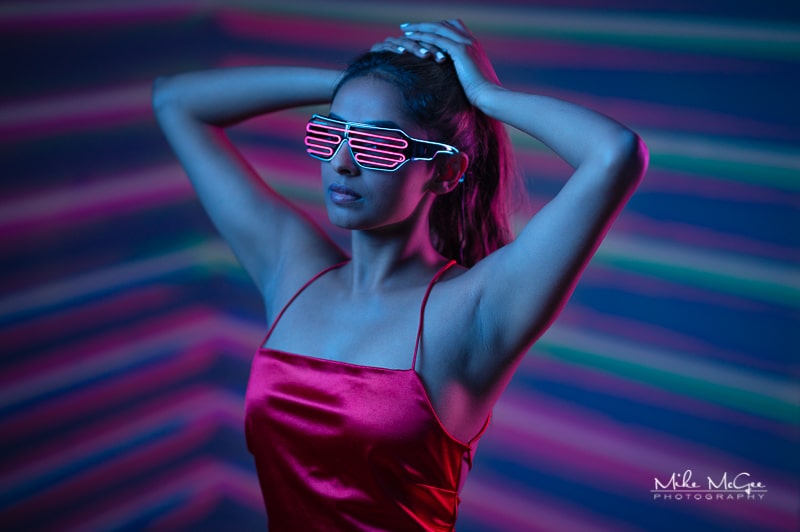 Hypercolor colored gel artistic cinematic light video projector creative portrait photographer san francisco bay area Spotify album cover