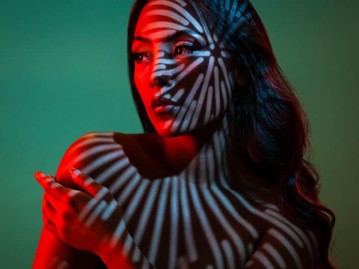 Hypercolor colored gel artistic cinematic creative portrait photographer san francisco bay area East Bay Musician photographer