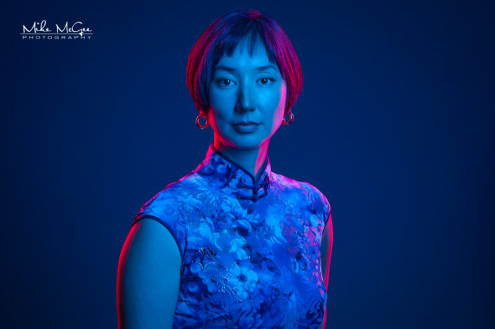 Hypercolor colored gel artistic cinematic creative editorial portrait headshot photographer San Francisco bay area East Bay Musician photographer