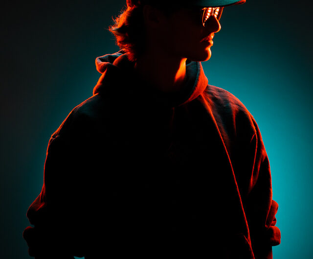 Hypercolor colored gel artistic cinematic creative editorial portrait headshot photographer San Francisco bay area East Bay Musician photographer